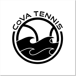 CoVA Tennis - Coastal Virginia Tennis Ball and Beach Waves Logo Design Posters and Art